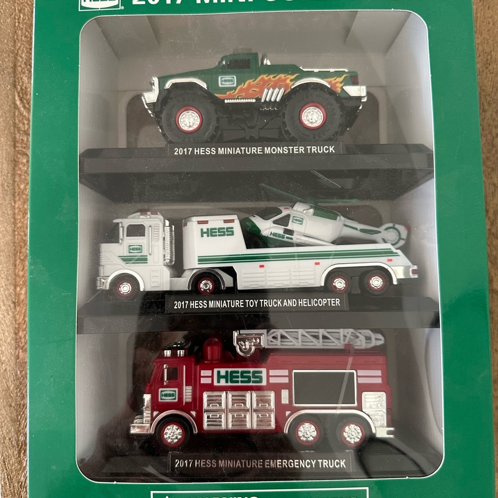 Hess Miniature Toy Truck Set - Black, White, Red